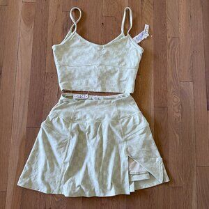*NWT* Madewell Light Spring Green Checkered MWL Active Skort Set Medium